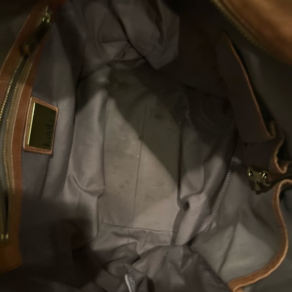 Kooba Large Brown Leather Tote Bag Purse Handbag Boho - Picture 14 of 16